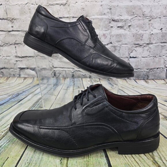 Johnston & Murphy Stricklin Oxfords Men 11.5 M Black Leather Dress Shoes 20-7741